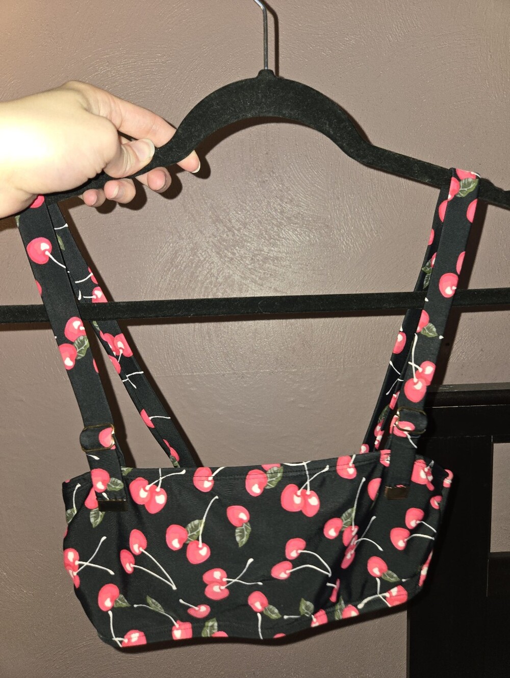 Cherry Print Swim Suit Top